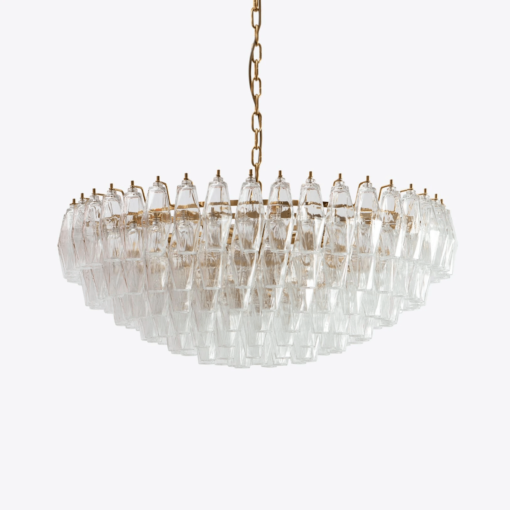 Aurora Chandelier Clear Murano Glass Polyhedron Vintage