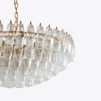 Aurora Chandelier Clear Murano Glass Polyhedron Vintage
