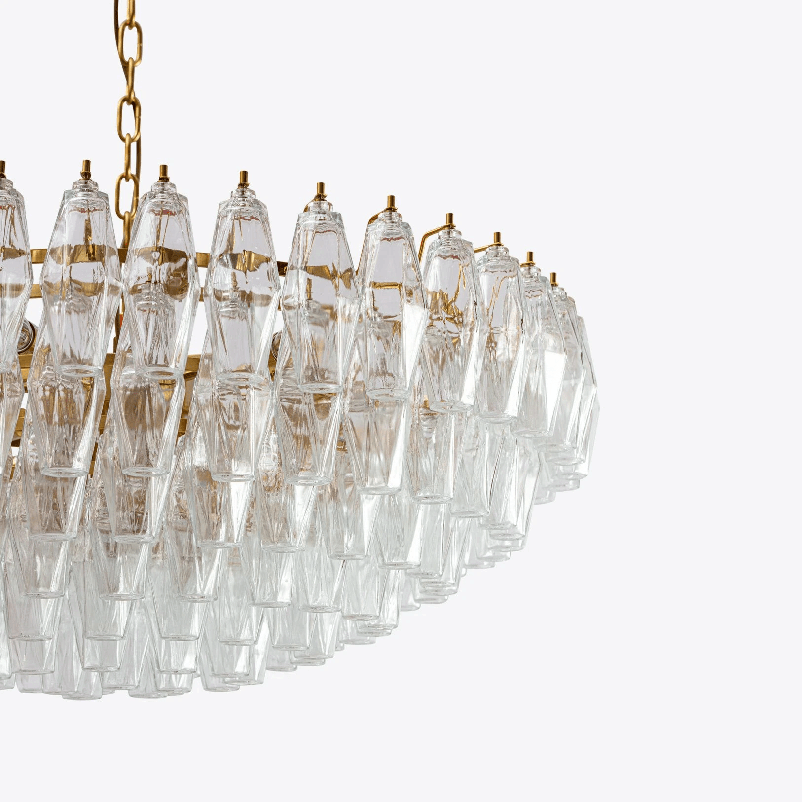 Aurora Chandelier Clear Murano Glass Polyhedron Vintage