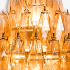 Aurora Wall Light Amber Diamond Polyhedron Vintage