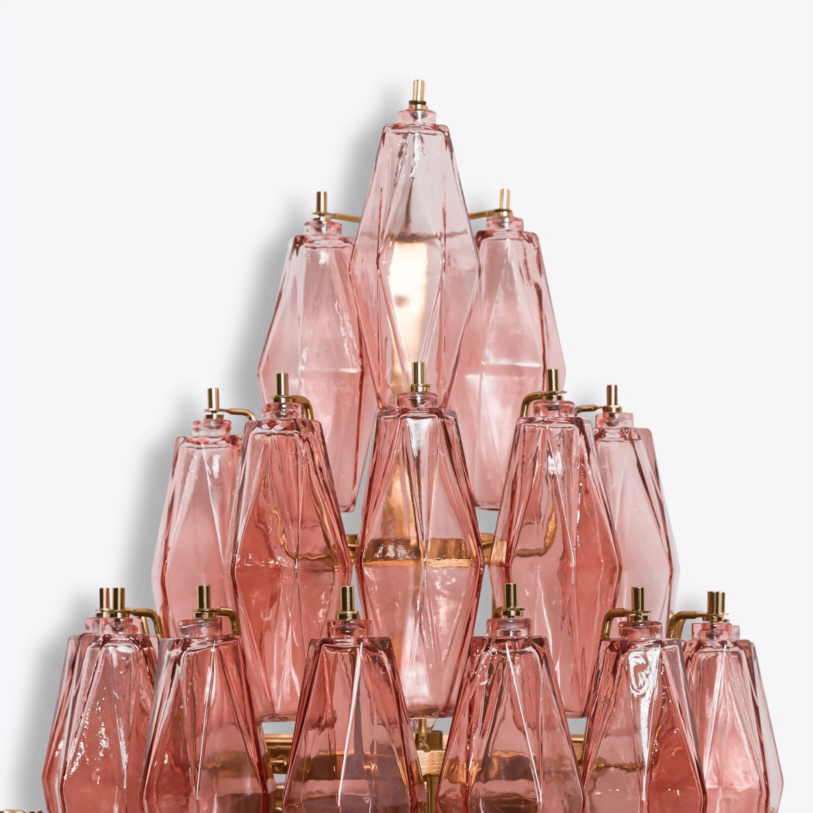 Aurora Wall Light Amber Diamond Polyhedron Vintage