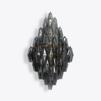 Aurora Wall Light Amber Diamond Polyhedron Vintage