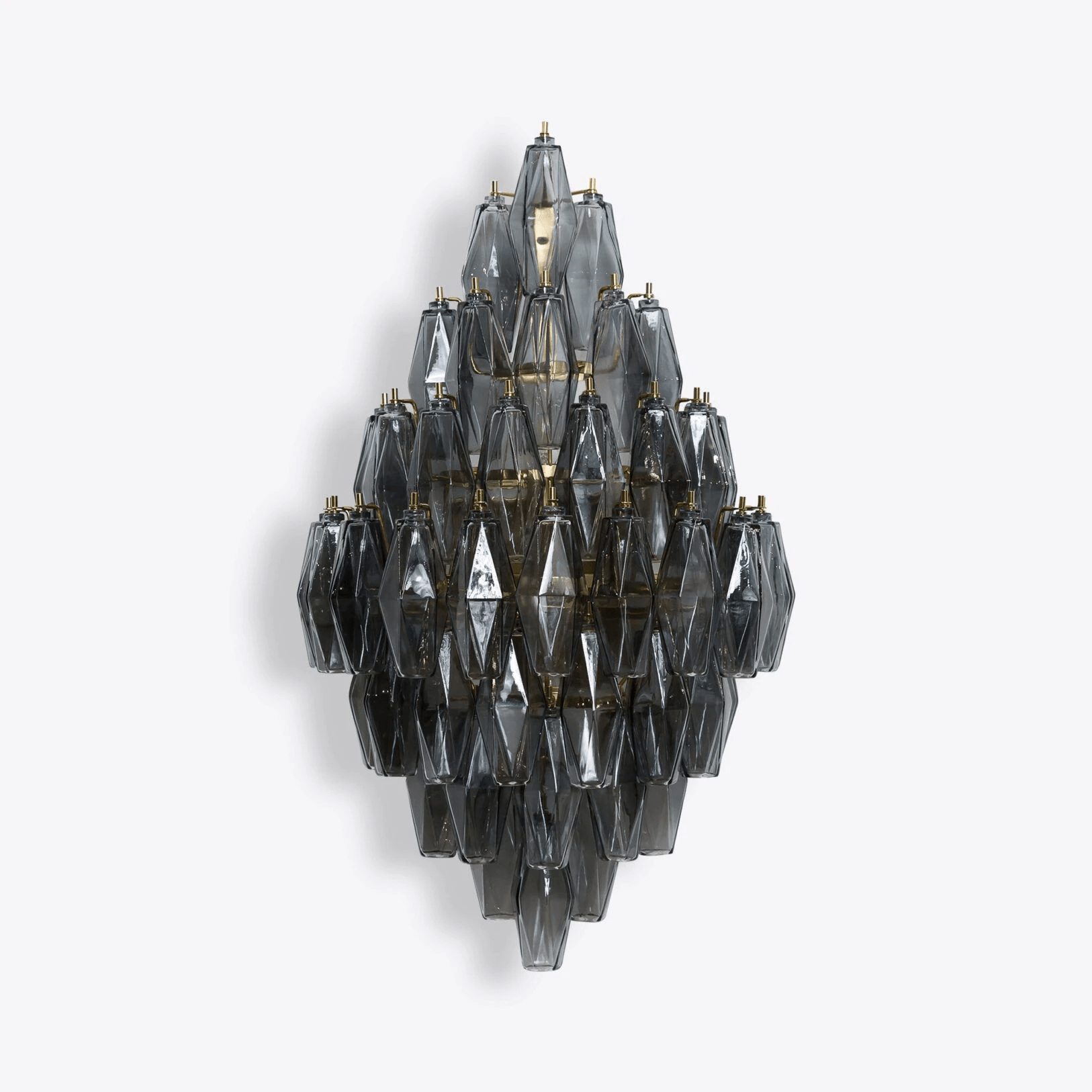 Aurora Wall Light Amber Diamond Polyhedron Vintage