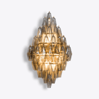 Aurora Wall Light Amber Diamond Polyhedron Vintage