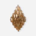 Aurora Wall Light Amber Diamond Polyhedron Vintage