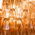 Aurora Chandelier Drum Amber Glass