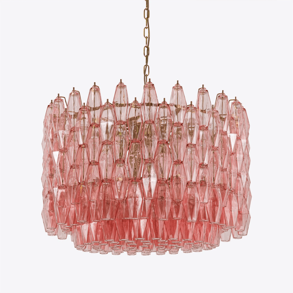 Aurora Chandelier Drum Amber Glass