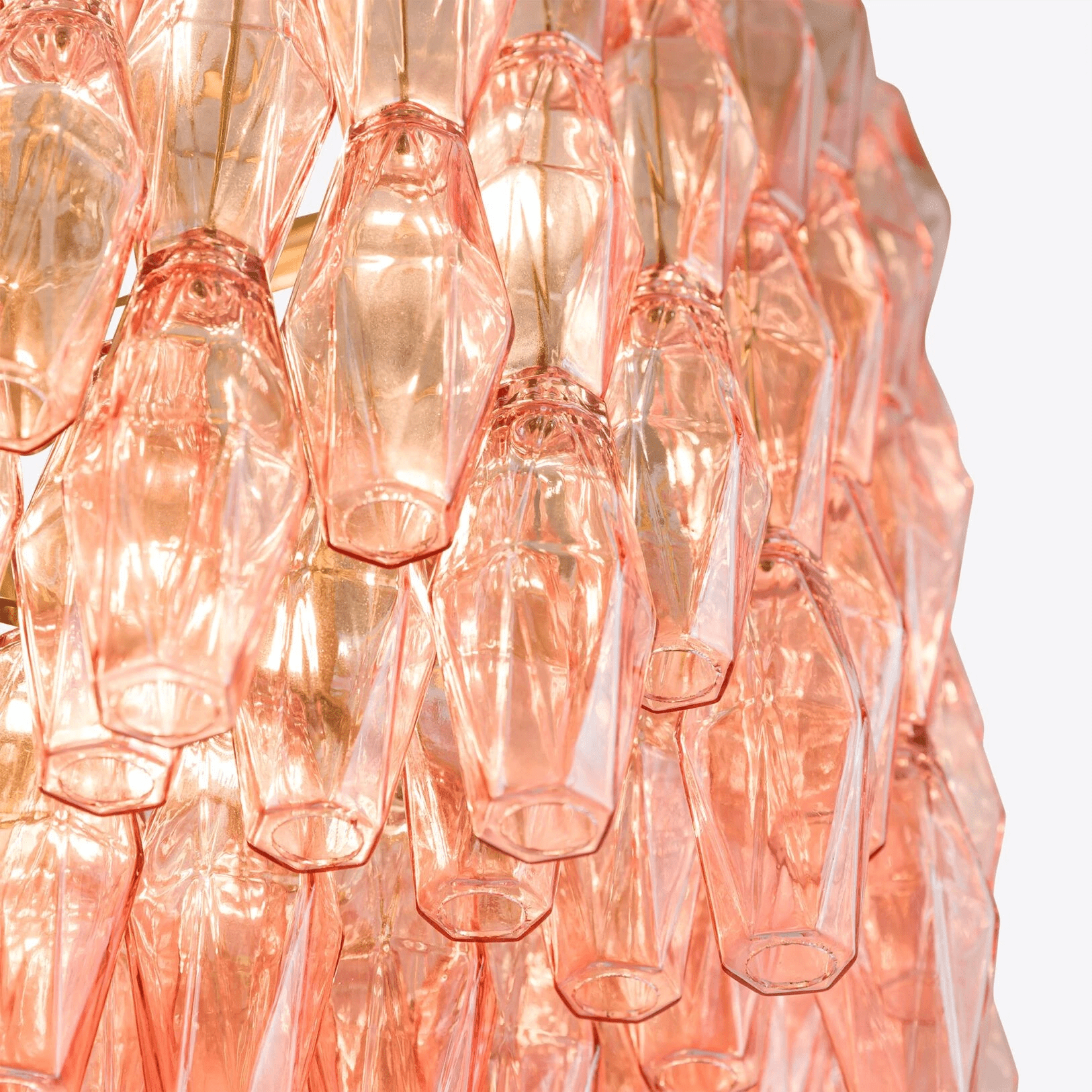 Aurora Chandelier Drum Amber Glass