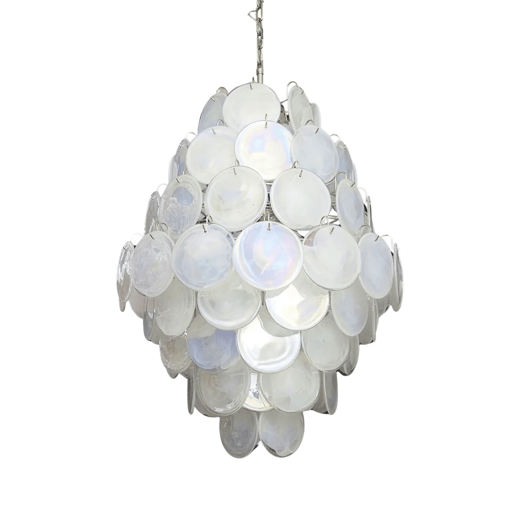 Aurora Chandelier Pink Murano Glass Handblown Discs