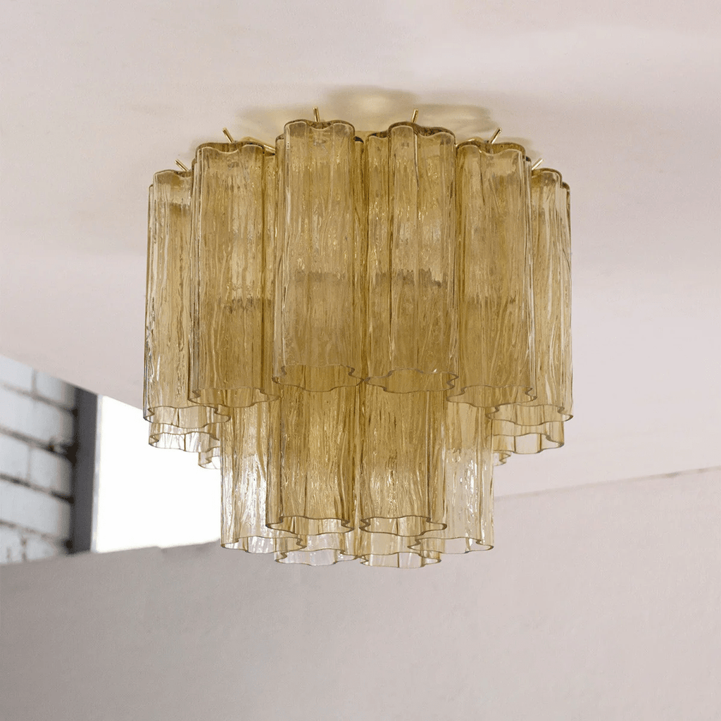 Aurora Ceiling Lamp Pink Waterfall Style