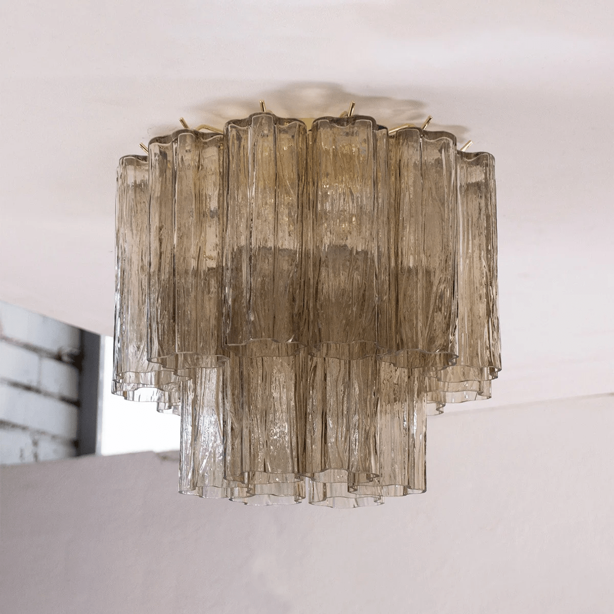 Aurora Ceiling Lamp Pink Waterfall Style