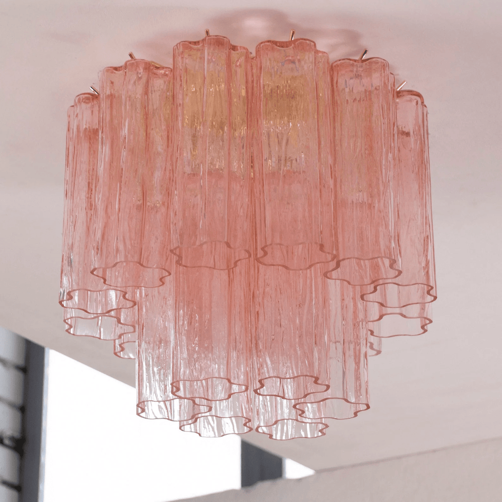 Aurora Ceiling Lamp Pink Waterfall Style