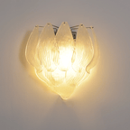 Aurora Wall Lamp Murano Glass Petal Frosted Cascading