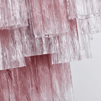 Aurora Chandelier Rose Gradient Murano Glass Tiered