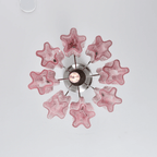 Aurora Chandelier Pink Gradient Murano Glass