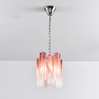 Aurora Chandelier Pink Gradient Murano Glass