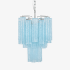 Aurora Chandelier Azzura Murano Glass Tube Coastal