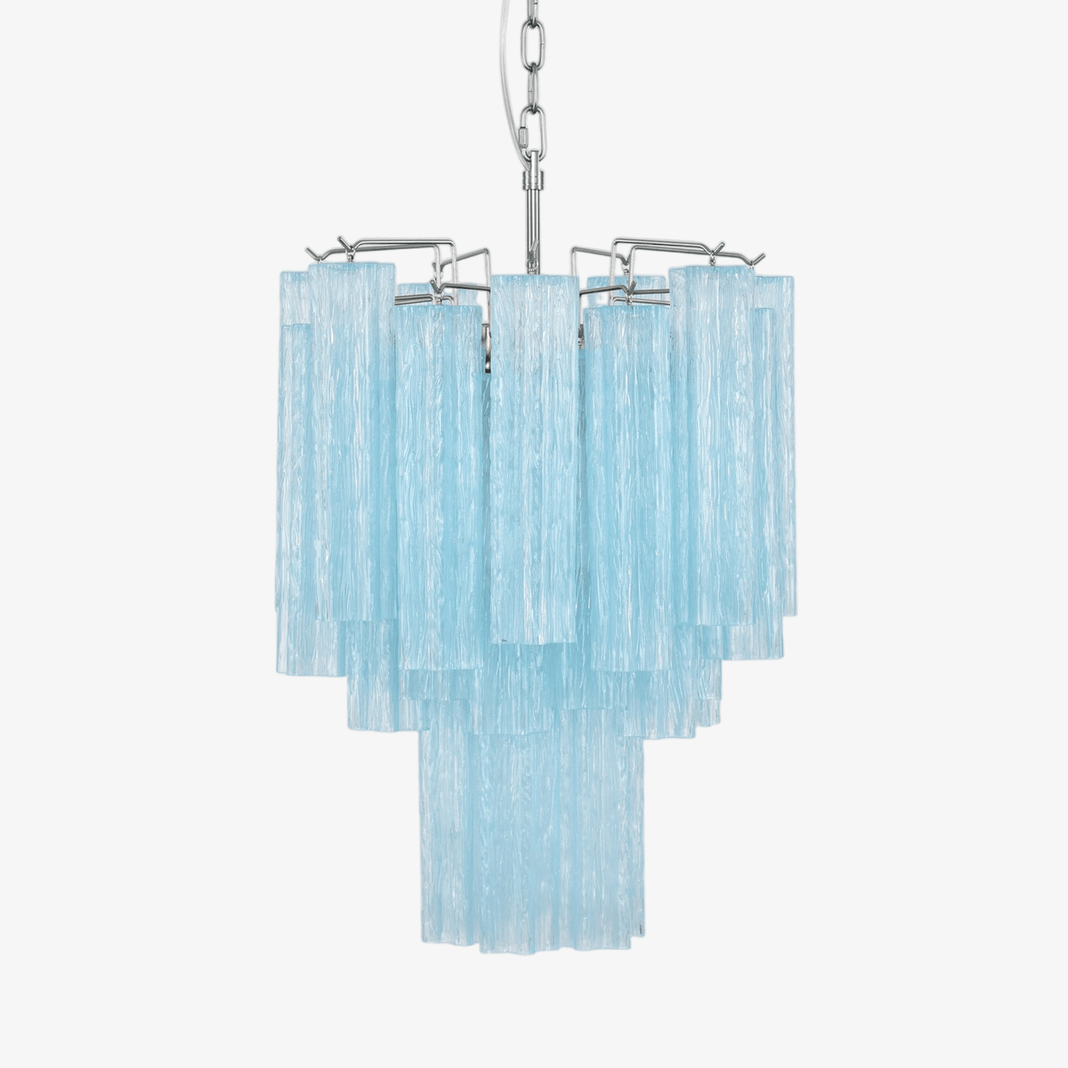 Aurora Chandelier Azzura Murano Glass Tube Coastal