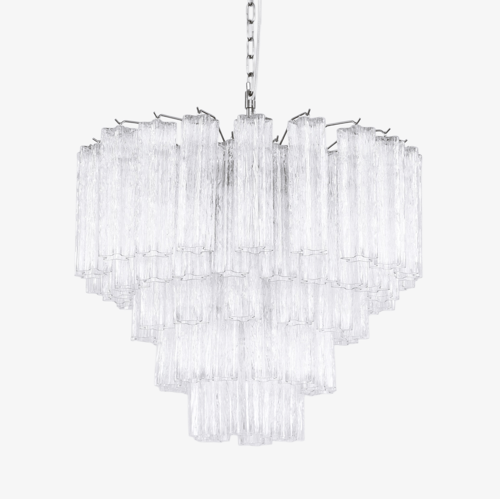 Aurora Chandelier Clear Glass Multi-Tier Crystal Glow