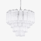 Aurora Chandelier Clear Glass Multi-Tier Crystal Glow