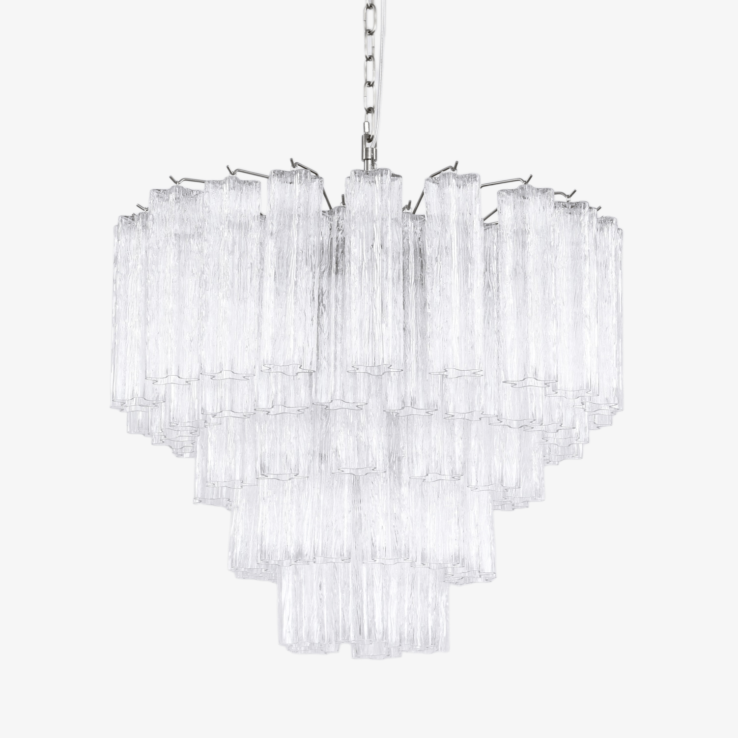 Aurora Chandelier Clear Glass Multi-Tier Crystal Glow