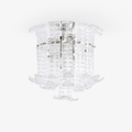 Aurora Ceiling Lamp Clear Murano Glass Flush Mount