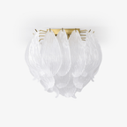 Aurora Ceiling Lamp Murano Petal Hand-Blown Glass Flushmount