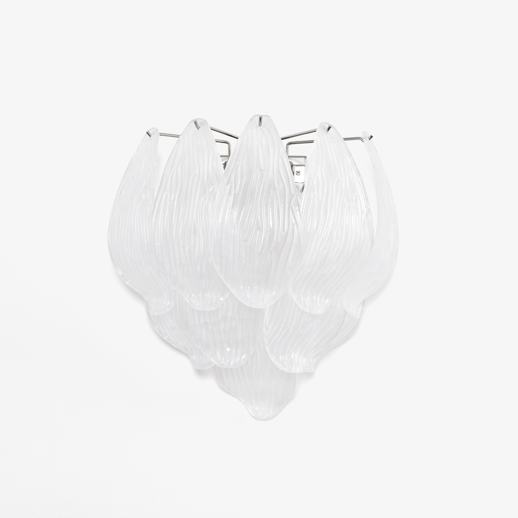 Aurora Wall Lamp Murano Glass Petal Frosted Cascading