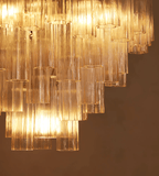 Aurora Chandelier Murano Glass Tiered Green