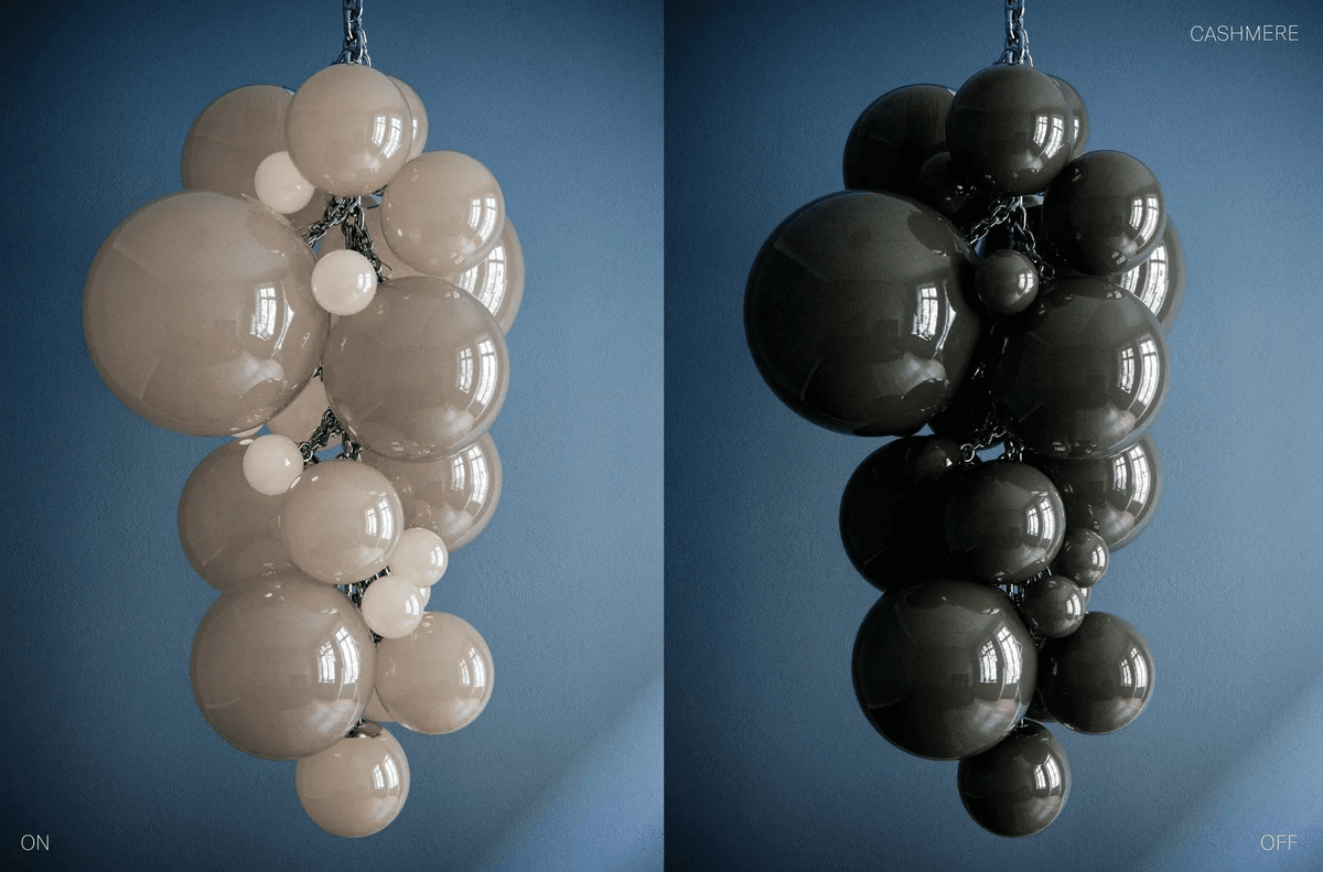 Aurora Chandelier Murano Glass Grape Cluster Art Deco