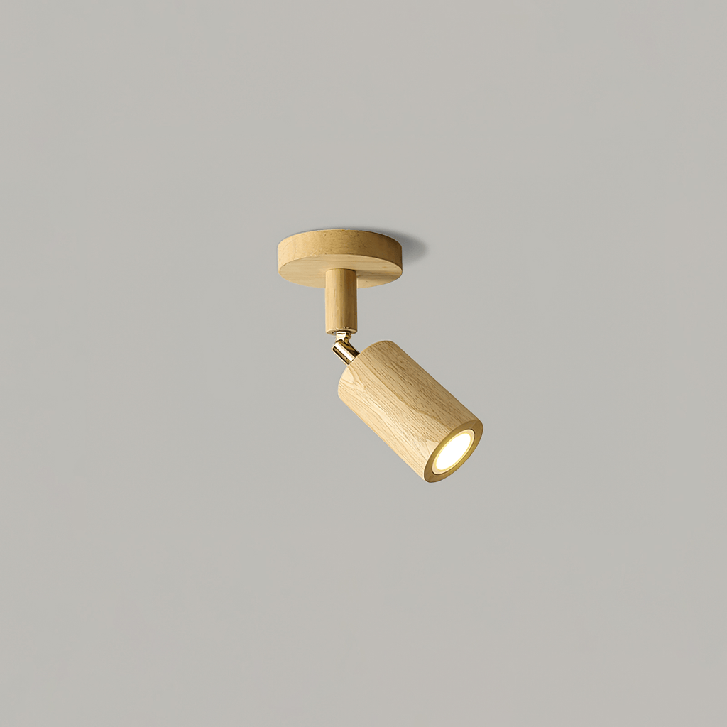 Solara Ceiling Lamp Natural Wood Beam with Spotlight - image 30