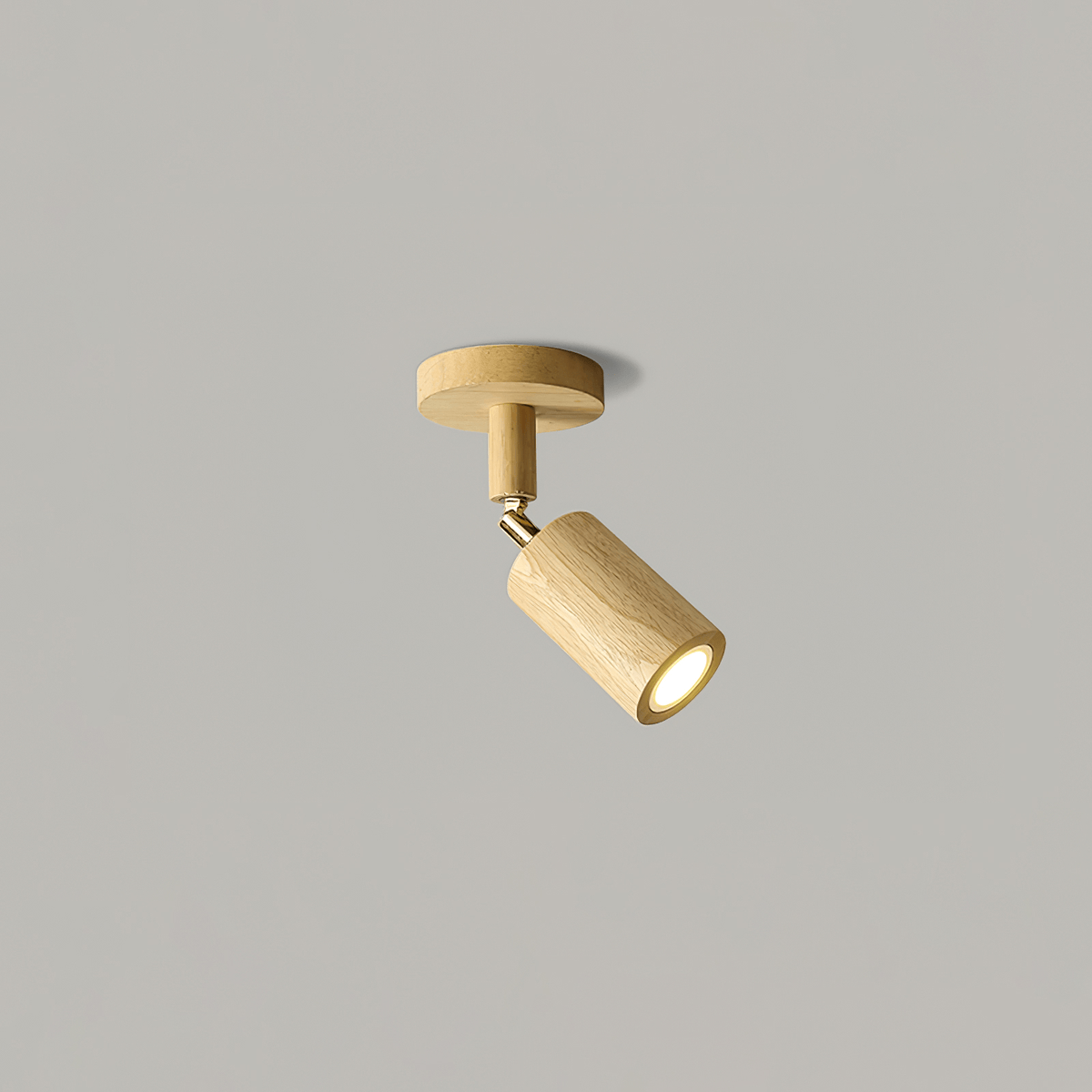 Solara Ceiling Lamp Natural Wood Beam with Spotlight - image 30