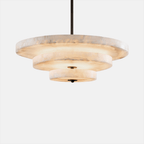 Liora Minimalist Alabaster Pendant Light Chandelier