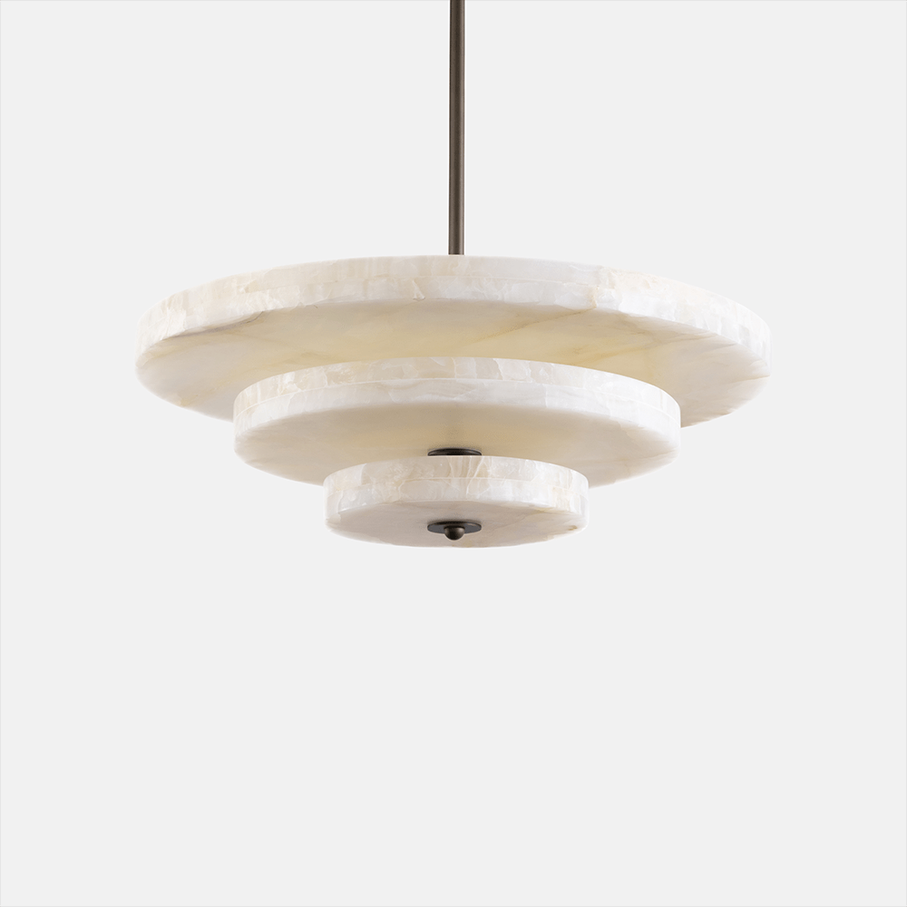 Liora Minimalist Alabaster Pendant Light Chandelier