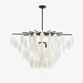 Cascading Modern Metal & Glass Chandelier