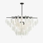 Cascading Modern Metal & Glass Chandelier