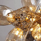 Aurora Chandelier Modern Glass Crystal Smoked Cluster