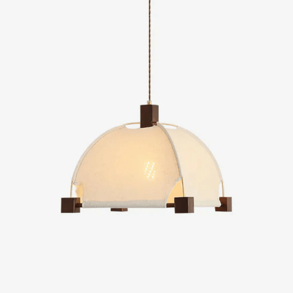 Allegra Modern Wood & Fabric Pendant Light