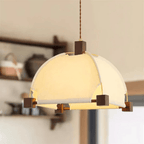 Allegra Modern Wood & Fabric Pendant Light