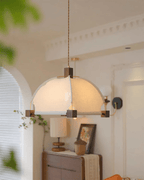 Allegra Modern Wood & Fabric Pendant Light
