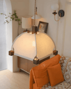 Allegra Modern Wood & Fabric Pendant Light
