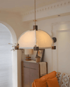 Allegra Modern Wood & Fabric Pendant Light