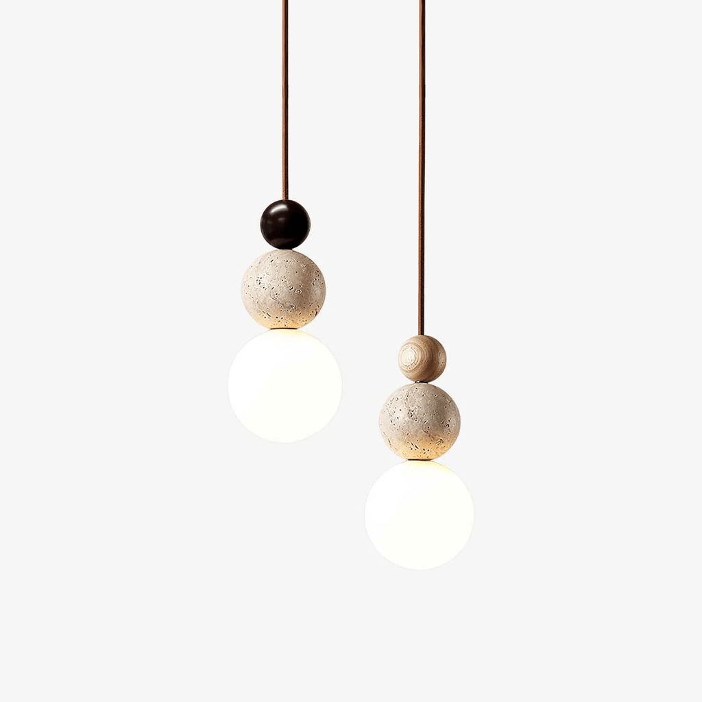 Ullaeia Sphere-Cluster Travertine Pendant Light
