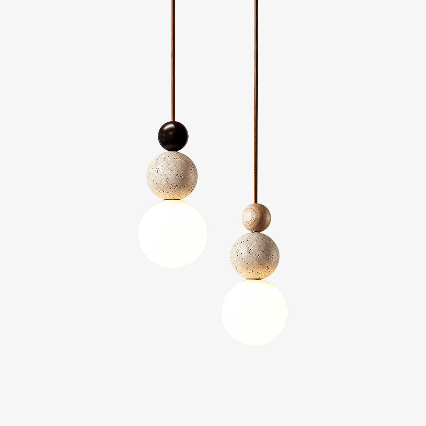 Ullaeia Sphere-Cluster Travertine Pendant Light