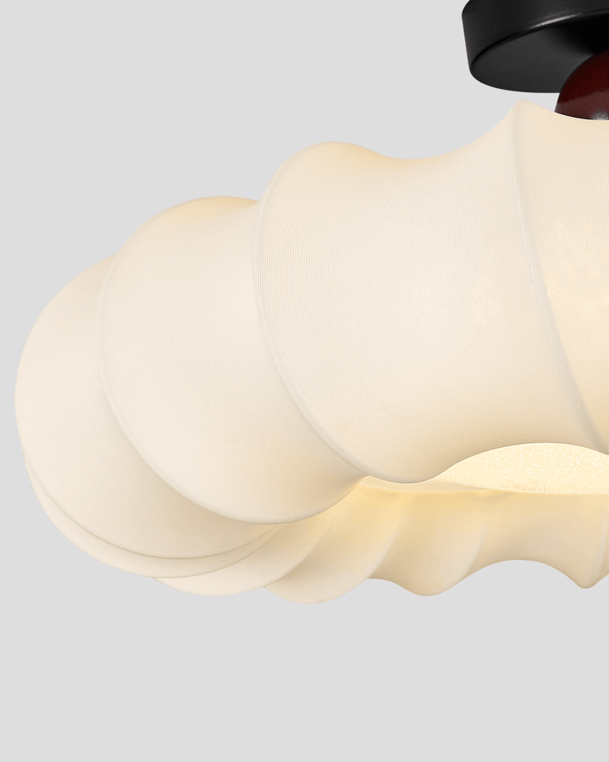 Cloudelle Modern Fabric & Wood Ceiling Light
