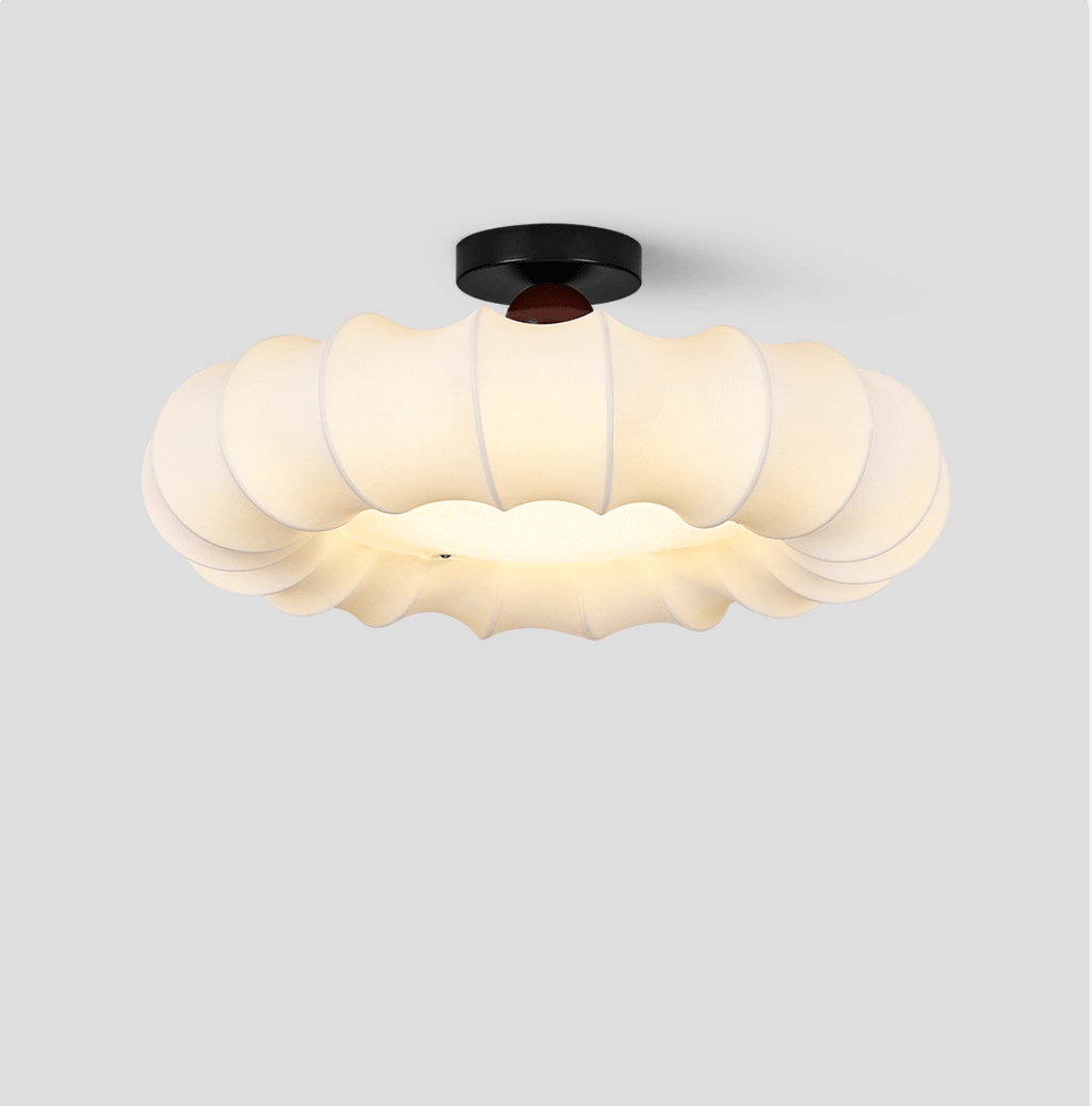 Cloudelle Modern Fabric & Wood Ceiling Light