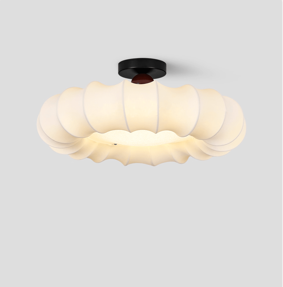 Cloudelle Modern Fabric & Wood Ceiling Light