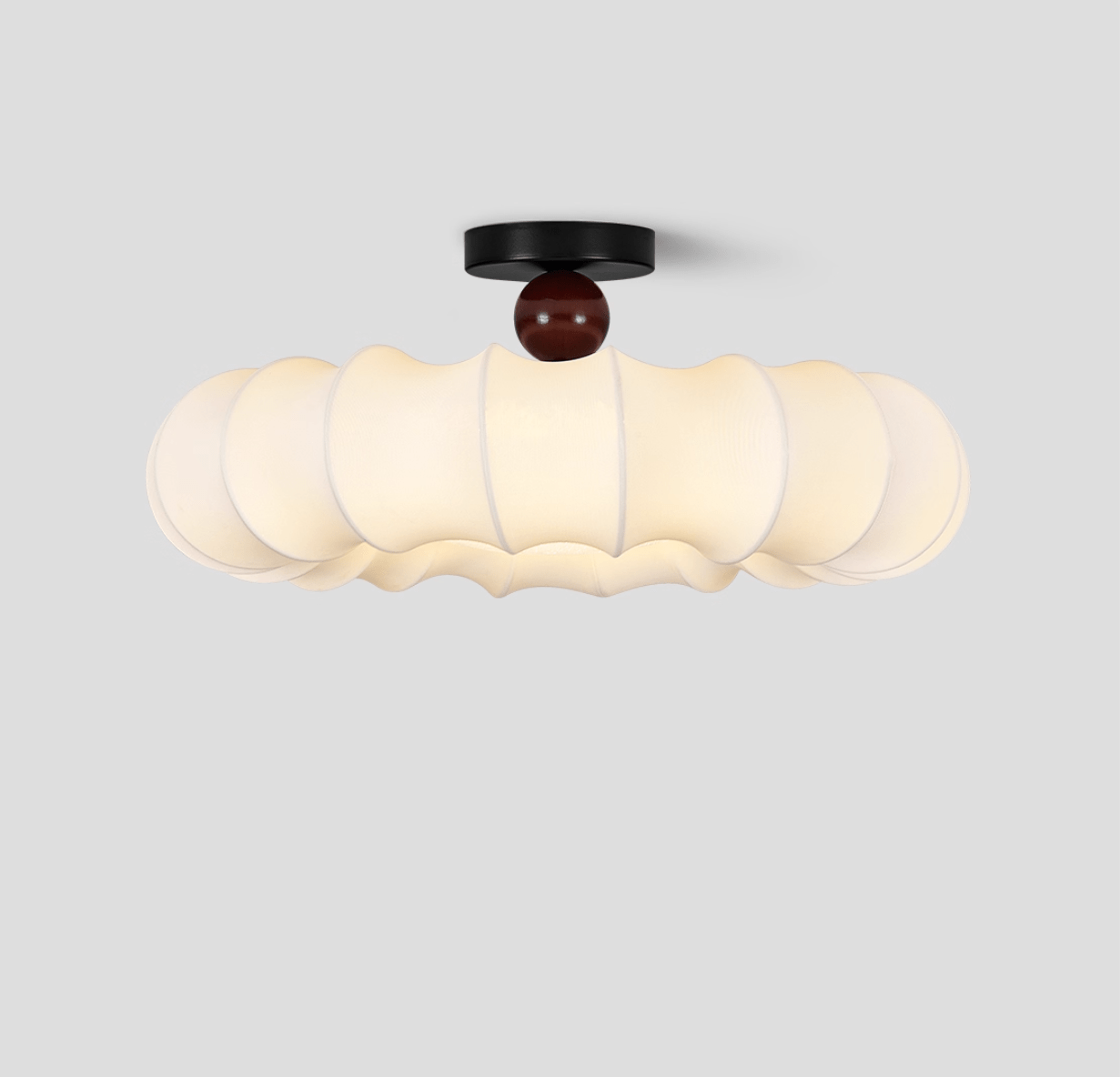 Cloudelle Modern Fabric & Wood Ceiling Light