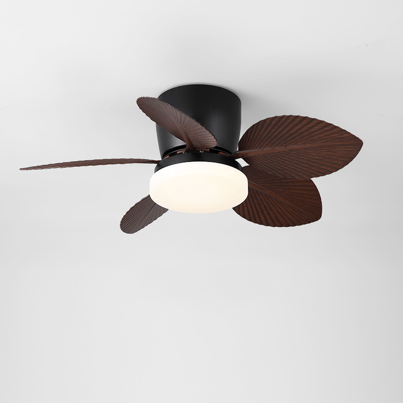 Leaf Modern Metal Ceiling Fan Light