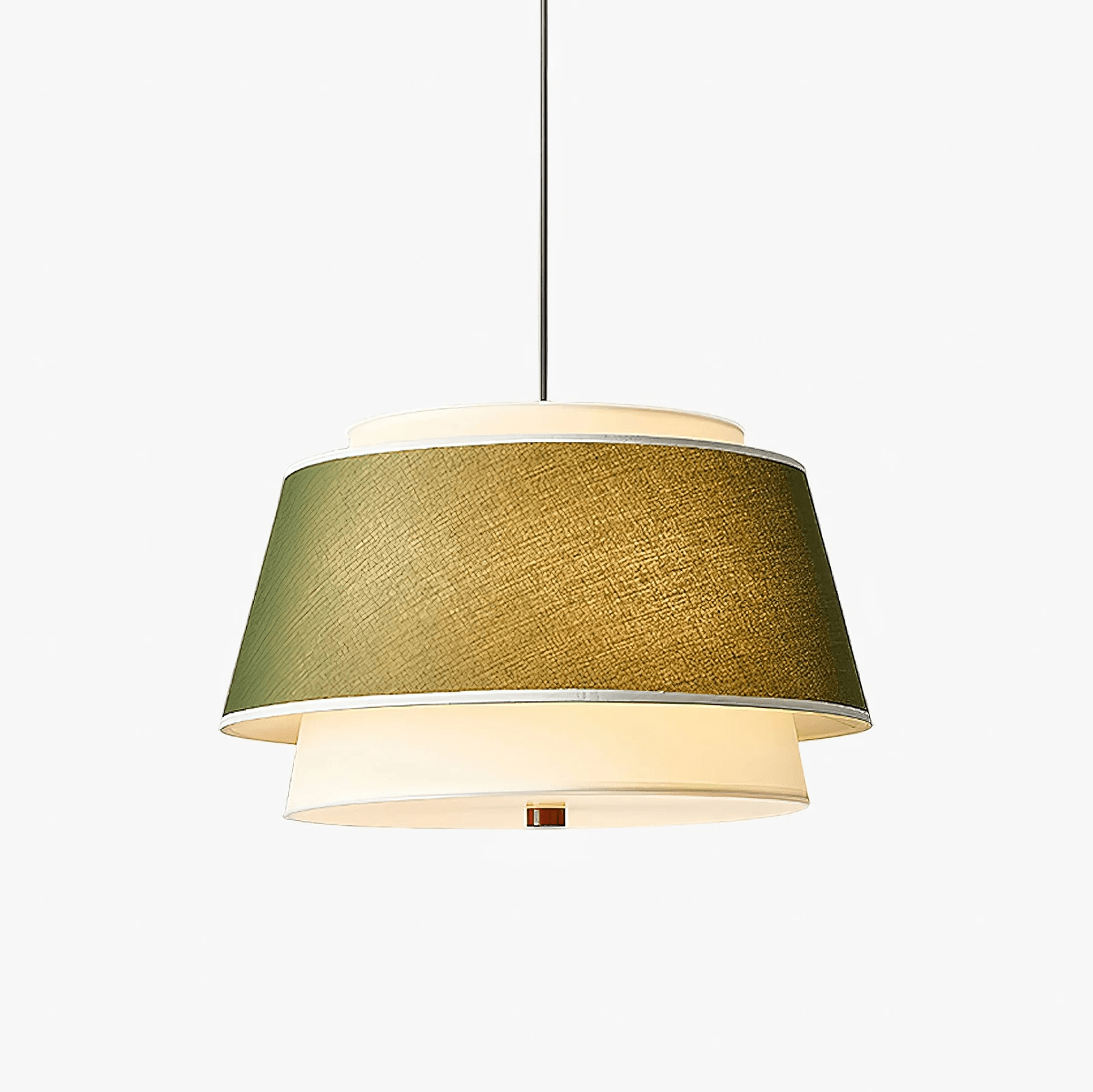 Verdura Drum Modern Fabric & Metal Pendant Light